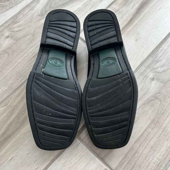 Sandro Men’s Black Leather Loafers Comfort Gel Dress Shoes 10.5 D Wide - Picture 9 of 12